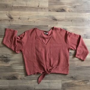 Madewell Textured Tie-Front Top